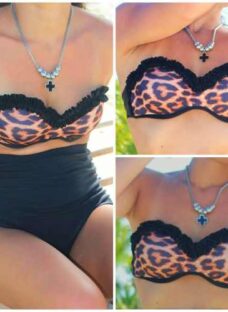 Bikinis Mallas Mujer- Conjunto Completo Bombacha Pin Up