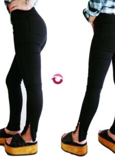 Jeans Mujer Tiro Alto Elastizados Chupin Negro Mujer