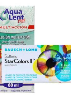 Lentes Contacto Color Soflens Star Colors Ii + Aqualent 60ml